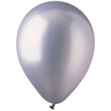 Silver Metallic Latex Balloon 12"