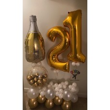 Champagne Birthday Balloon Design 