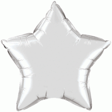 Star Silver Foil Balloon 20"