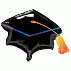 Black Graduation Cap Foil Balloon 31"