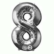 8 Silver Number 34" Helium Saver