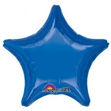 Star Blue Dark Foil Balloon 19"