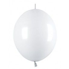 White Link-O-Loon Latex Balloon 12"