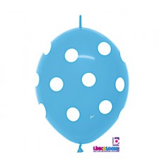 Pastel Blue Polka Dot Latex  Balloon 12"