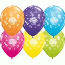 Cupcakes and Presents Latex  Balloon 11"