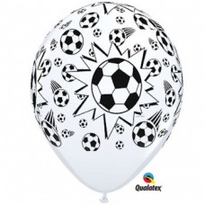 Soccer Balls-A-Rund Latex Balloon Qualatex 11 in.