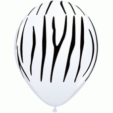 Zebra Stripes latex balloon 11 inches