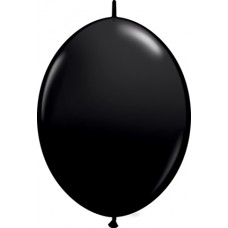 Black Onyx Quick Link Latex Balloon 12 in