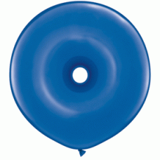 Blue Sapphire Geo Donut Latex Balloon 16 inches