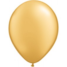 Gold Metallic Latex Balloon 9"