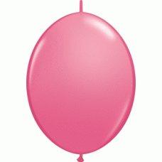 Pink Rose Quick Link Latex Balloon 12"