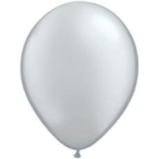 Silver Metallic Latex Balloon 5"