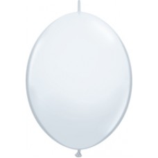 White Quick Link Latex Balloon 12"