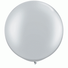 Silver Latex Balloon Qualatex 30 in