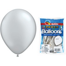 Silver Metallic Latex Balloon11" Retail Packs