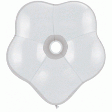 White Geo Blossom latex Balloon Qualatex 6"