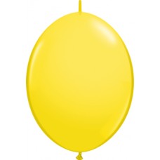 Yellow Quick Link Latex Balloon 12 in
