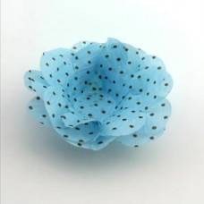 Flower Polka Dots Truffles Wrapper Blue and Brown